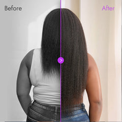 Luvme Too Easy Texture™ Wig 180% Density Yaki Straight Glueless Flexi-Fit Drawstring 3-In-1 Half Wig Human Hair