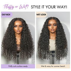 Weekly Special | PreMax 180% / 250% Water Wave Glueless Flexi-Fit Drawstring 13x4 Frontal Lace Fluffy Curly Wig Pre-Cut Lace