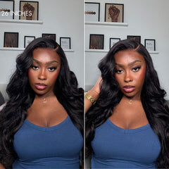 Luvme All-Day Comfort™ Wig 180% Density Butterfly Cut Layered Loose Body Wave Glueless 7x6 Closure HD Lace Human Hair Wig Pre-Cut Lace