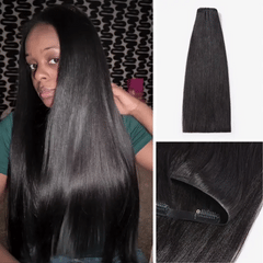 Ultra Natural Seamless Yaki Straight Clip in Extensions Human Hair with Free Gift - Limited Offer