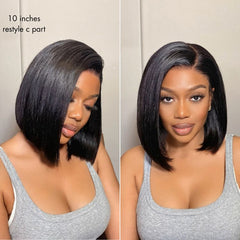 Luvme All-Day Comfort™ Wig Silky Blunt Cut Bob Glueless 7x6 Closure HD Lace Wig Pre-Cut Lace