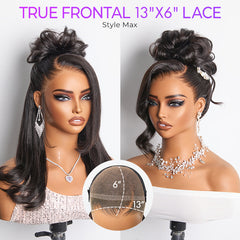 New Customers Only | NatureMAX™ 200% / 250% Density Loose Wave Glueless 13x6 HD Lace Front Wig Human Hair Pre-Cut Lace Flexi-Fit Drawstring Cap