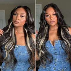 Luvme All-Day Comfort™ Wig 180% Density Platinum Blonde Highlight Loose Body Wave Glueless 7x6 Closure HD Lace Wig Pre-Cut Lace