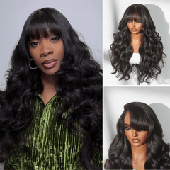 Tiktok Exclusive Deal | Luvme All-Day Comfort™ Wig 180% Density Loose Body Wave Glueless 7x6 Closure HD Lace Human Hair Wig with Bangs Pre-Cut Lace