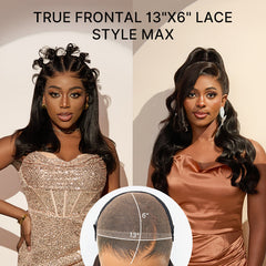 NatureMAX™ 200% / 250% Density Loose Wave Glueless 13x6 HD Lace Front Wig Human Hair Pre-Cut Lace Flexi-Fit Drawstring Cap