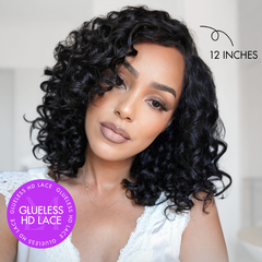 Luvme Hair Mature Bouncy Curl Left C Part Glueless Minimalist HD Lace Wig Pre-Cut Lace