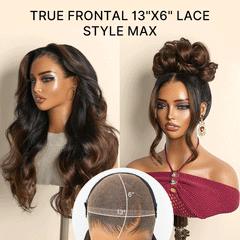 Tiktok Exclusive Deal | NatureMAX 200% Density Ombre Brown / Natural Black Loose Wave Glueless 13x6 HD Lace Front Wig Pre-Cut Lace Flexi-Fit Drawstring Cap