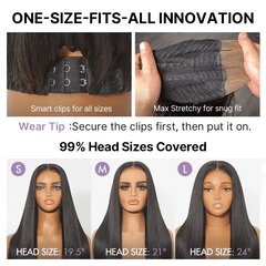 Luvme All-Day Comfort™ Wig 180% / 250% Density Bone Straight with Baby Hair PartingMax Glueless 7x6 Closure HD Lace Wig Pre-Cut Lace