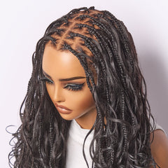 Readitress™ French Curl Knotless Boho Braids HD Full Lace Long Wig Flexi Fit Invisi Drawstring Cap - US Only