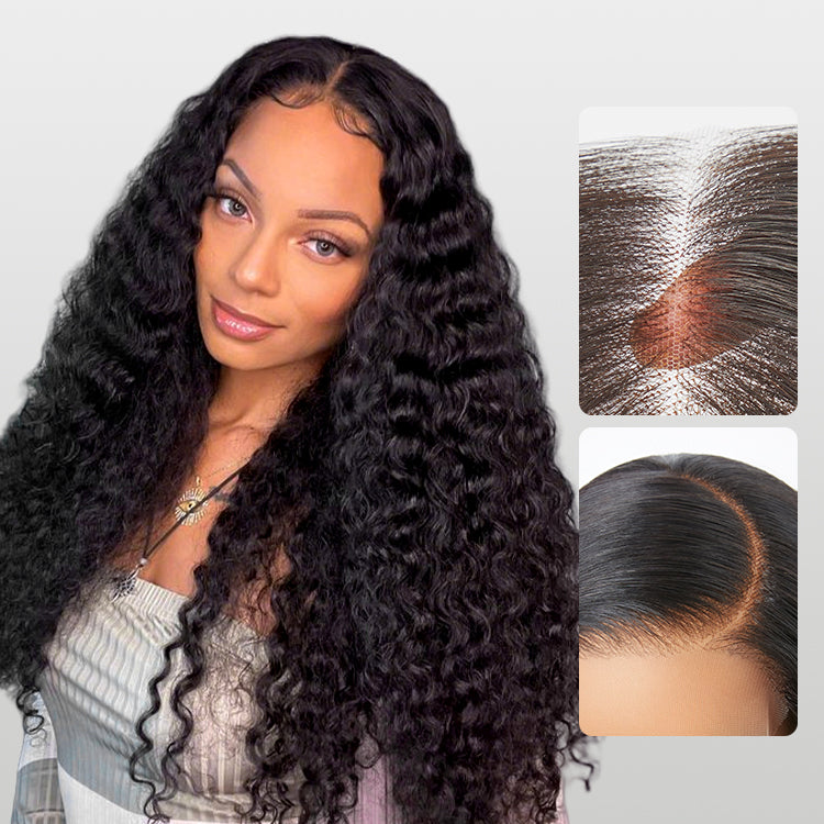 BOGO | 180% Density Water Wave 13x4 HD Lace Front Free Part Glueless Human Hair Wig Pre Cut Lace - US Only