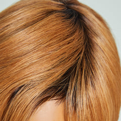 Final Restock | Mature Boss Vibe Honey Blonde Pixie Cut No Lace Short Glueless Wig With Bangs - US Only