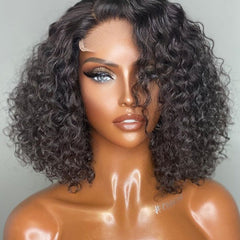 Glueless Short Deep Wave Bob 4x4 Closure Lace Wig 100% Human Hair - US Only